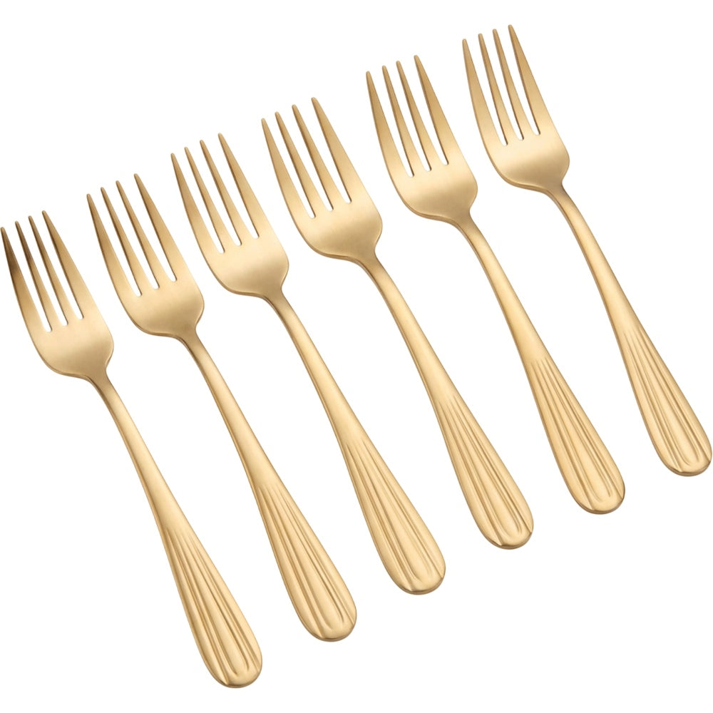 Biat Stainless Steel Dessert Forks 15 cm Champagne Set of 6 - Product view
