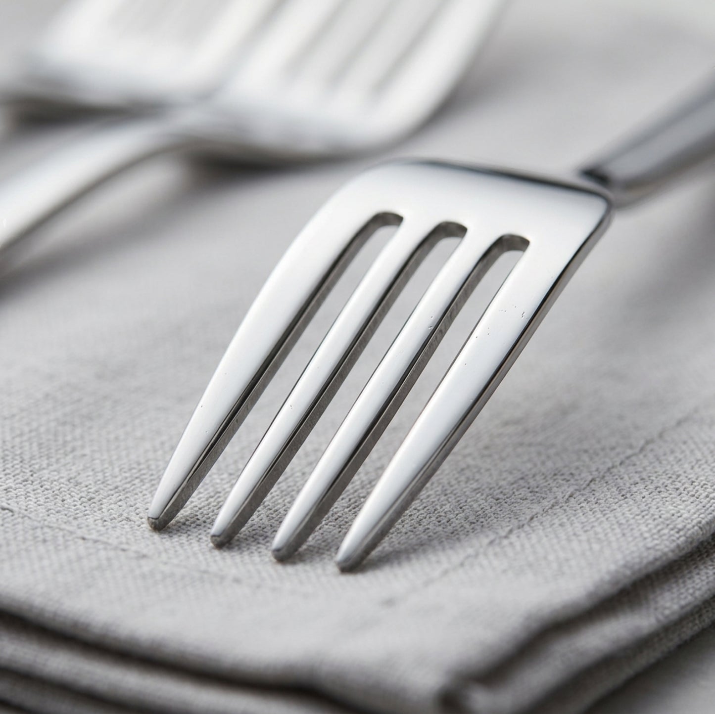 Biat Stainless Steel Salad Forks 18 cm Mirror Set of 6 - Detail view