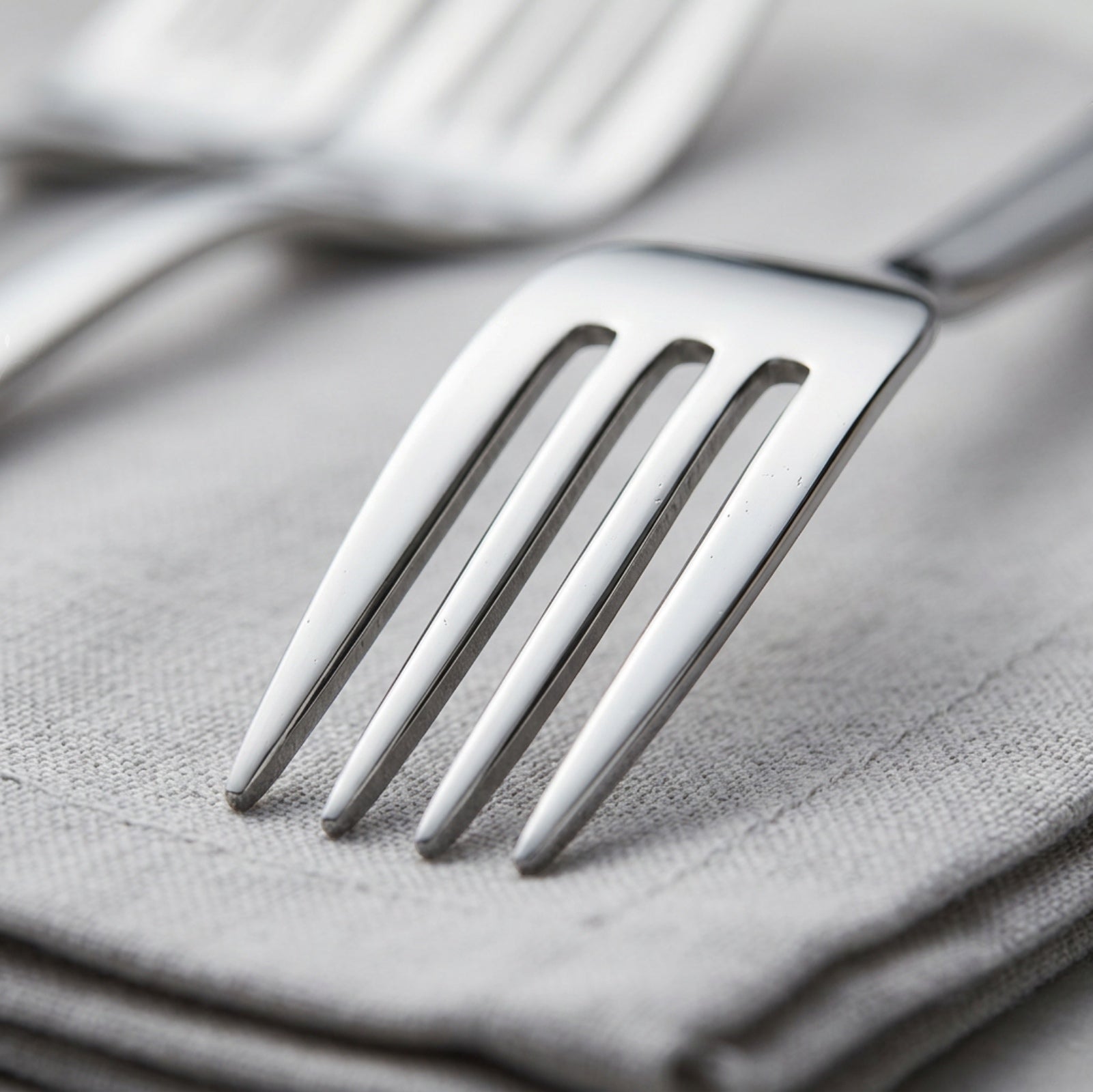Biat Stainless Steel Salad Forks 18 cm Mirror Set of 6 - Detail view
