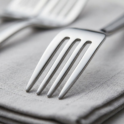 Biat Stainless Steel Salad Forks 18 cm Mirror Set of 6 - Detail view